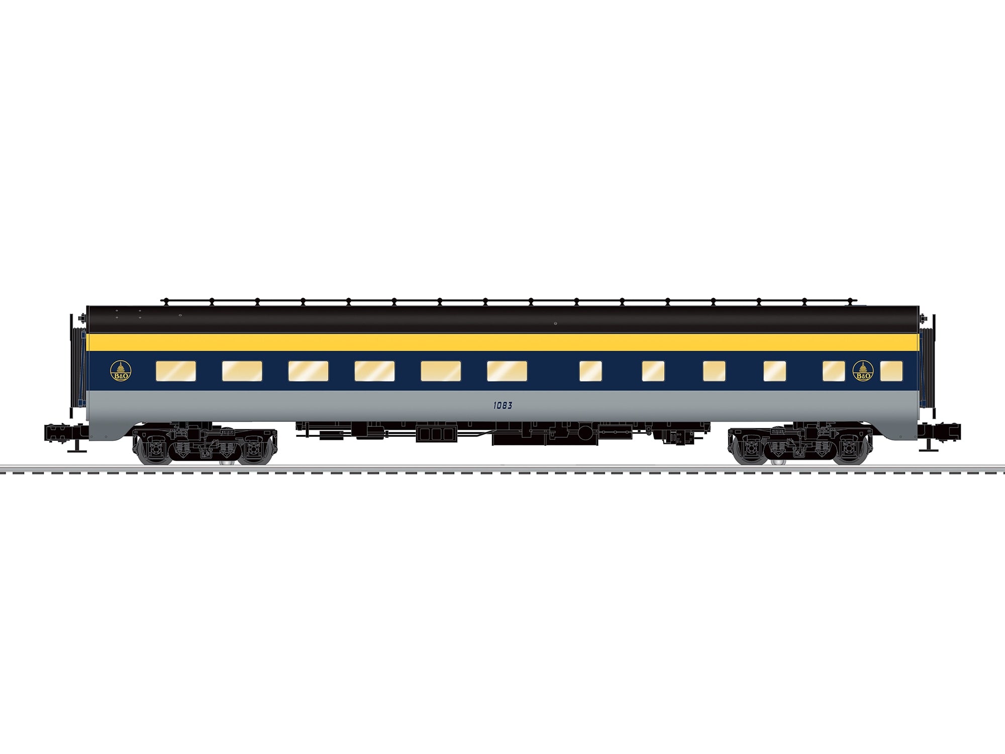 PREORDER Lionel O 2627310 Aluminum 18" StationSounds Diner, Baltimore & Ohio