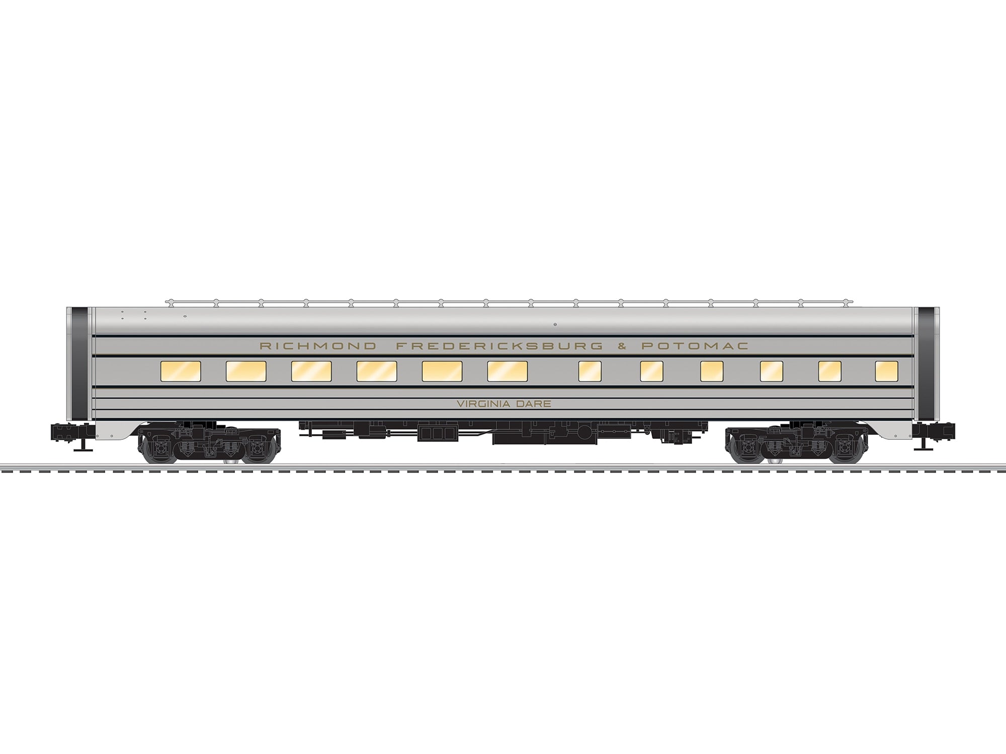 PREORDER Lionel O 2627340 Aluminum 18" StationSounds Diner, Richmond Fredericksburg & Potomac