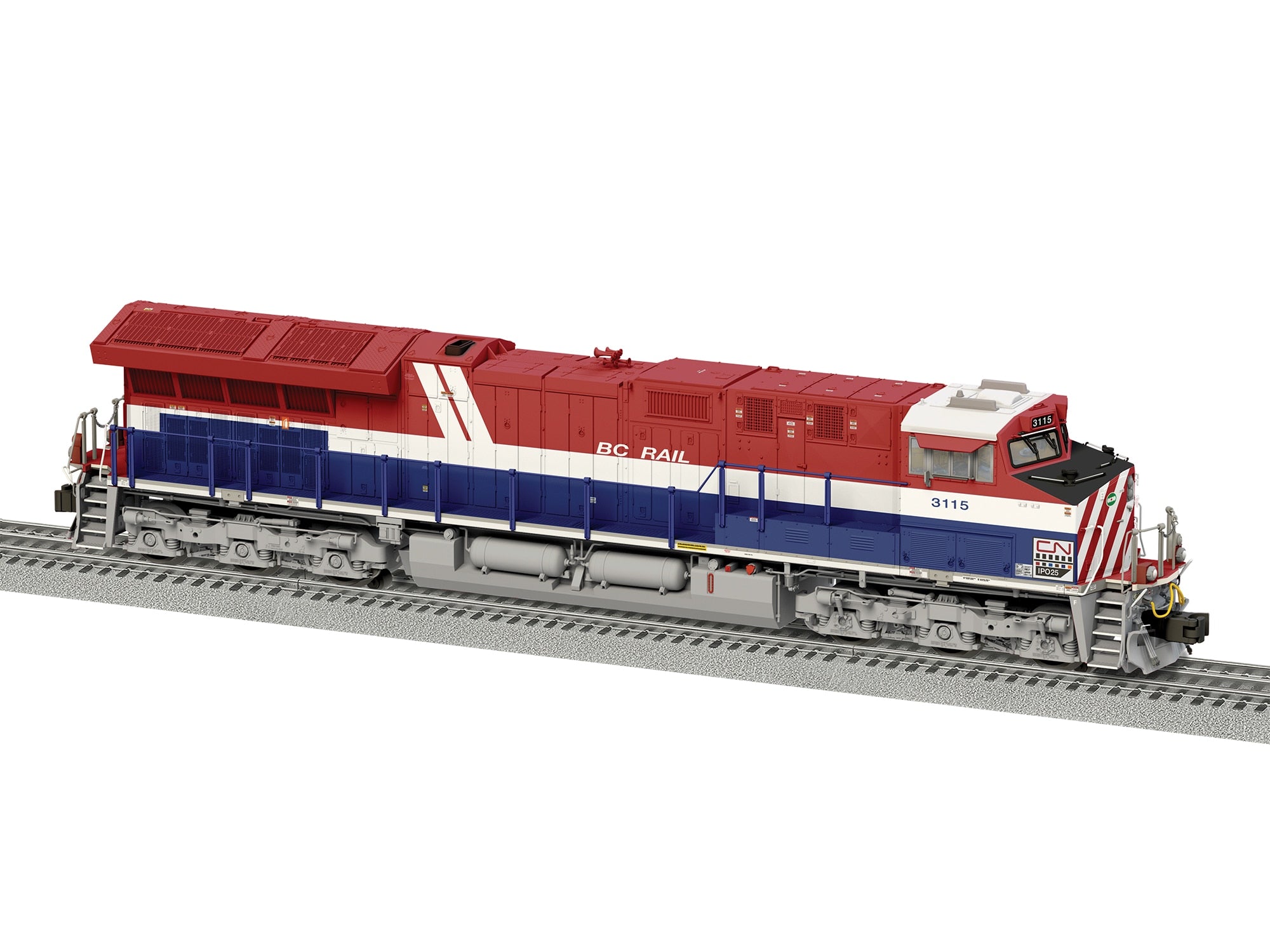 PREORDER Lionel O 2633039 Non-Powered ET44 Rail Diesel Locomotive, British Columbia #3115