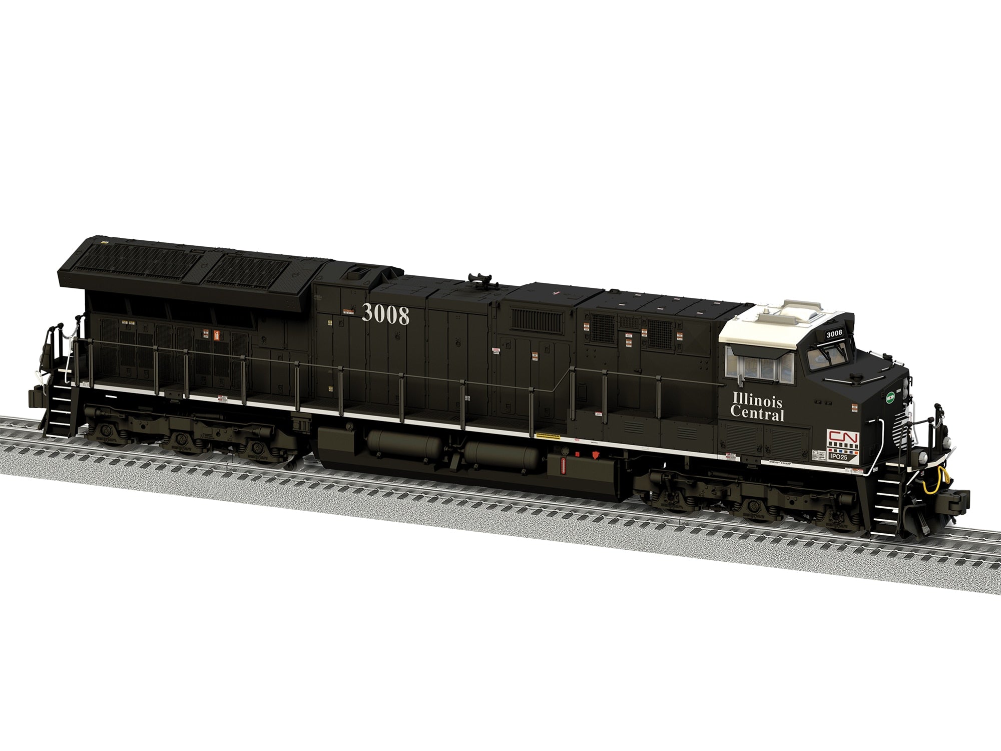PREORDER Lionel O 2633059 Non-Powered ET44 Diesel Locomotive, Canadian National/Illinois Central #3008