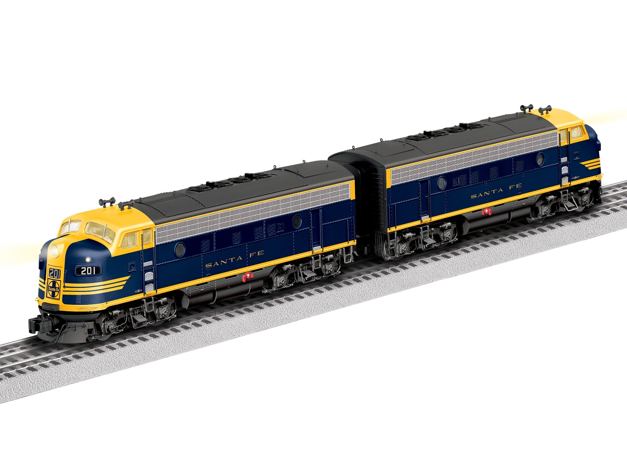 PREORDER Lionel O 2633190 3-Rail Legacy EMD F3 A-A Set, Atchison Topeka & Santa Fe #201L/201C (DCC & Sound Equipped)