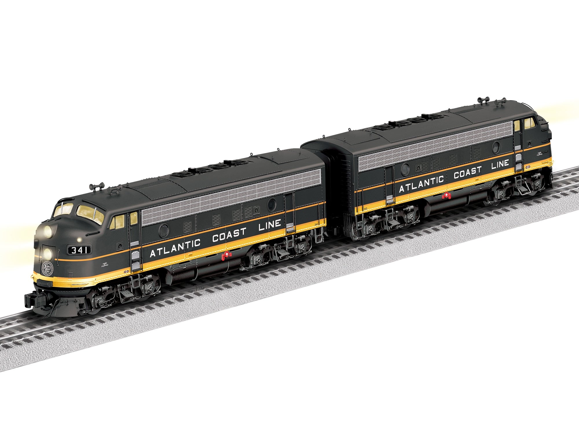 PREORDER Lionel O 2633230 3-Rail Legacy EMD F3 A-A Set, Atlantic Coast Line #341/343 (DCC & Sound Equipped)