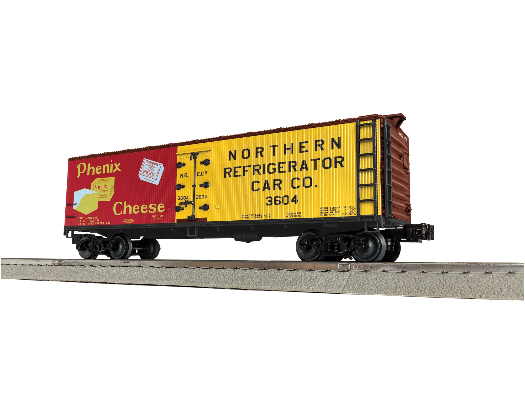 PREORDER Lionel O 2642041 Woodside Reefer, Phoenix Cheese #3604