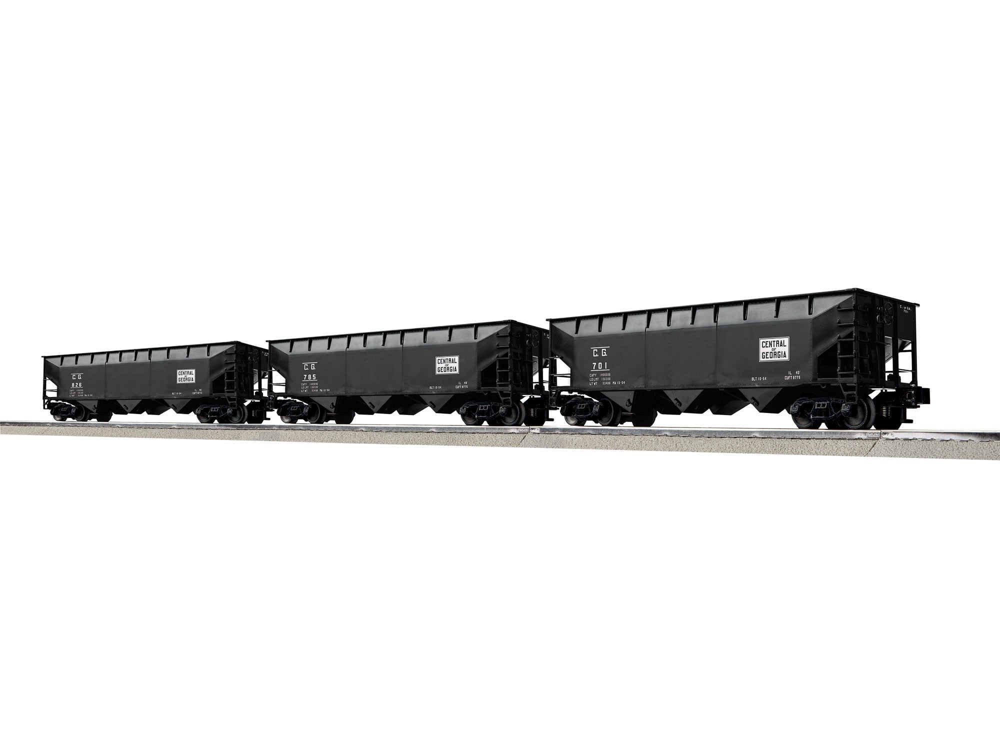 PREORDER Lionel O 2642150 3 Bay AAR Hopper Set A, Central of Georgia (3-Pack)