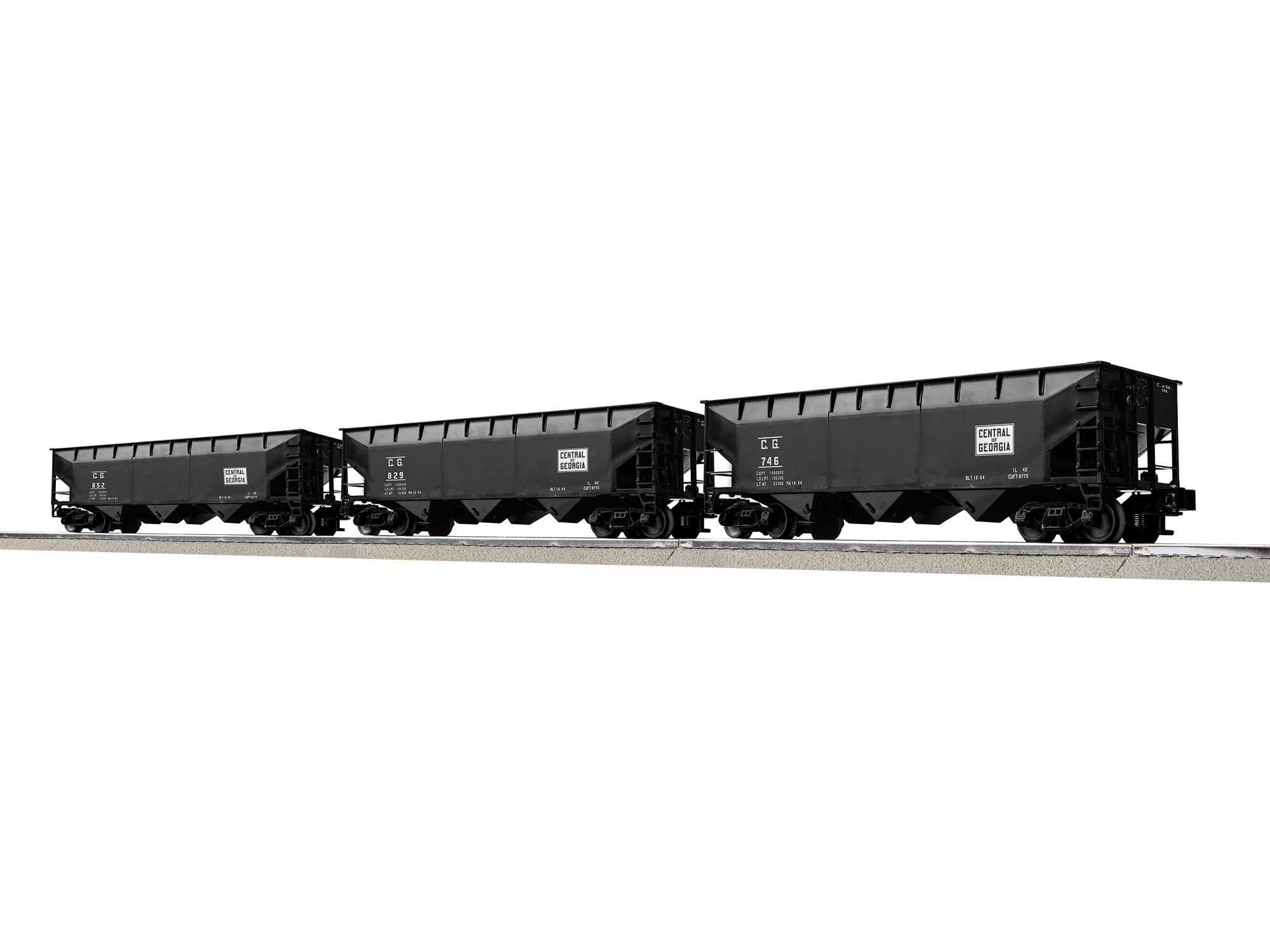PREORDER Lionel O 2642155 3 Bay AAR Hopper Set B, Central of Georgia (3-Pack)