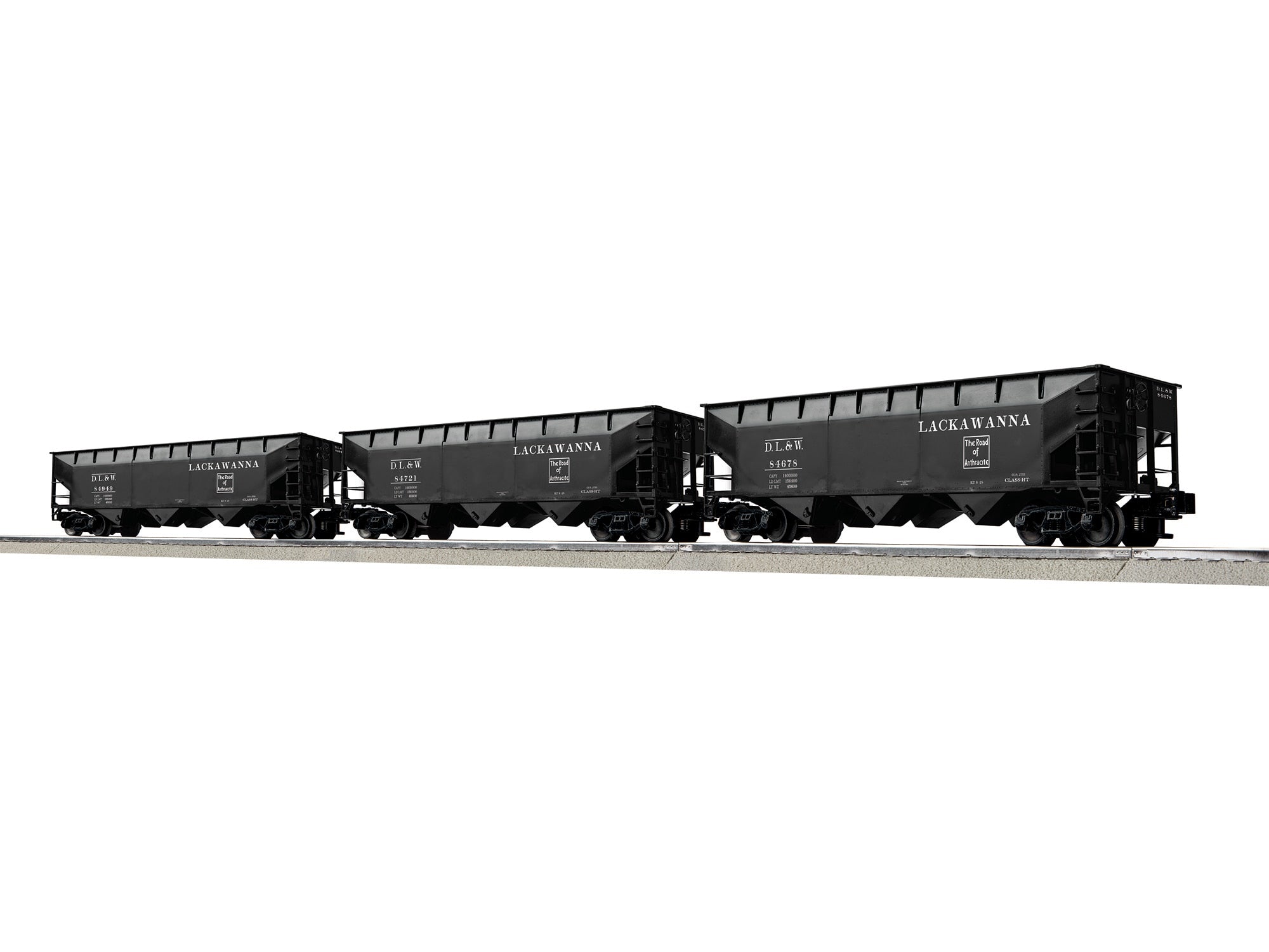 PREORDER Lionel O 2642165 3 Bay AAR Hopper Set B, Lackawanna (3-Pack)
