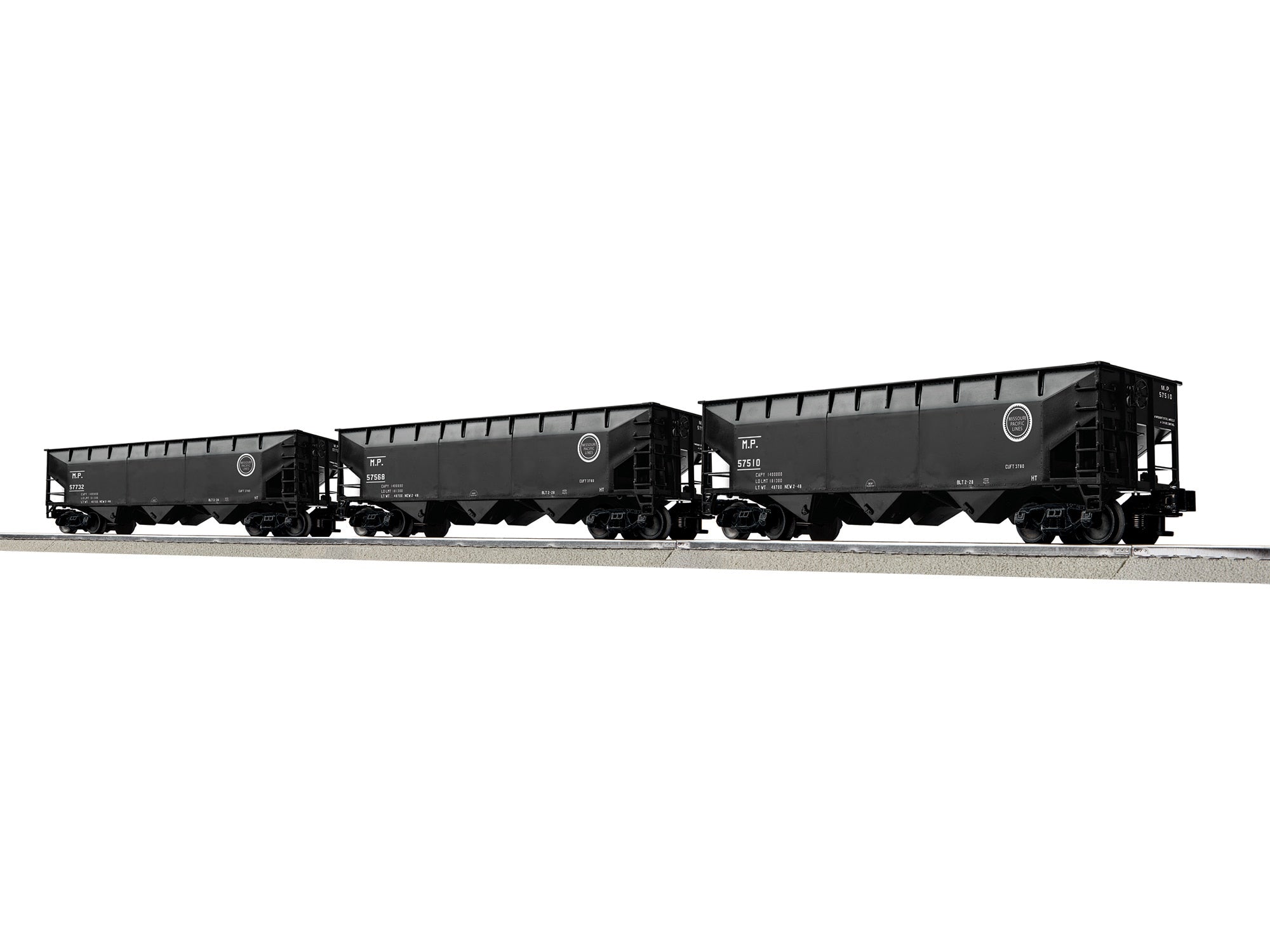 PREORDER Lionel O 2642170 3 Bay AAR Hopper Set A, Missouri Pacific (3-Pack)