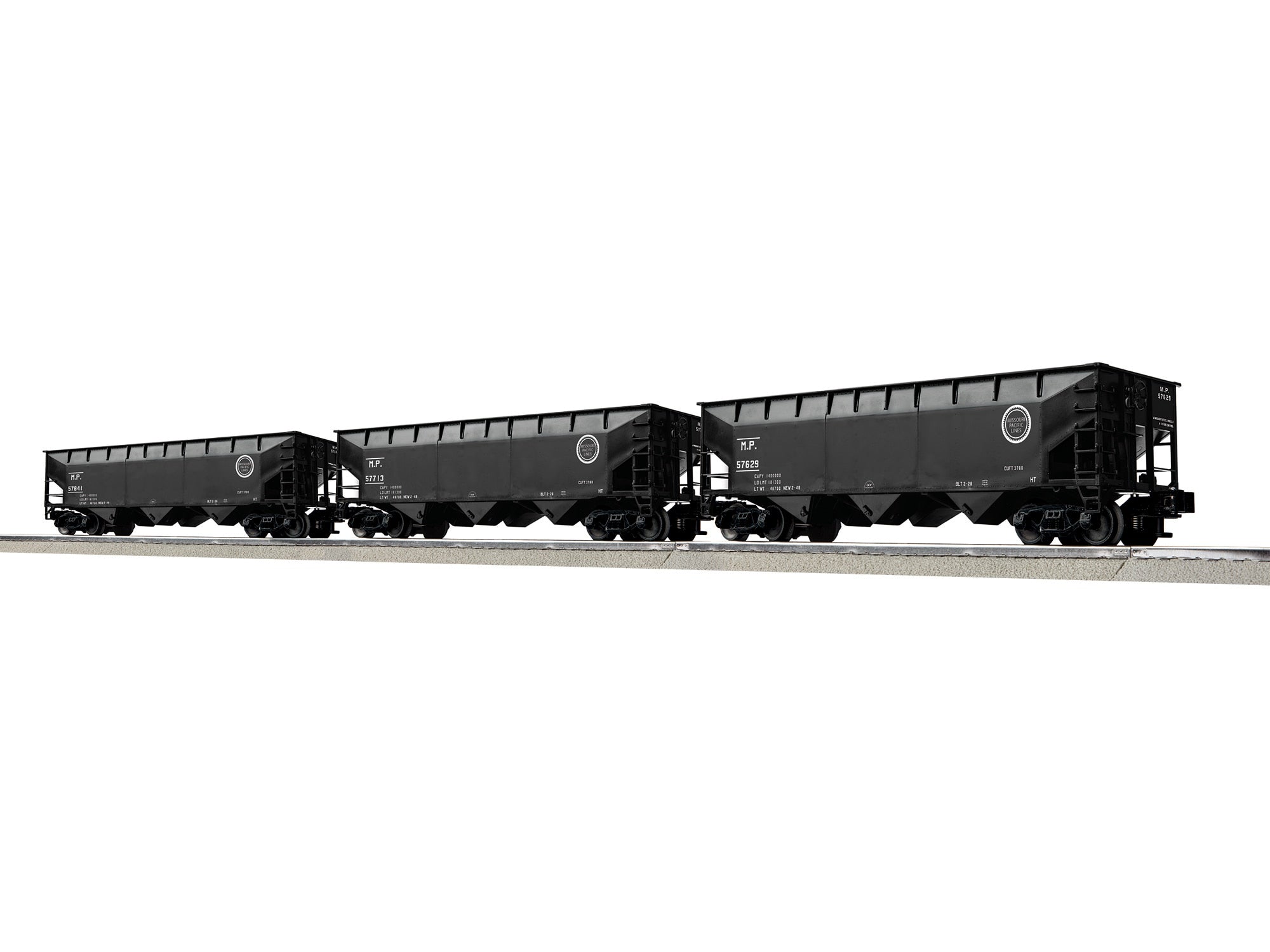 PREORDER Lionel O 2642175 3 Bay AAR Hopper Set B, Missouri Pacific (3-Pack)