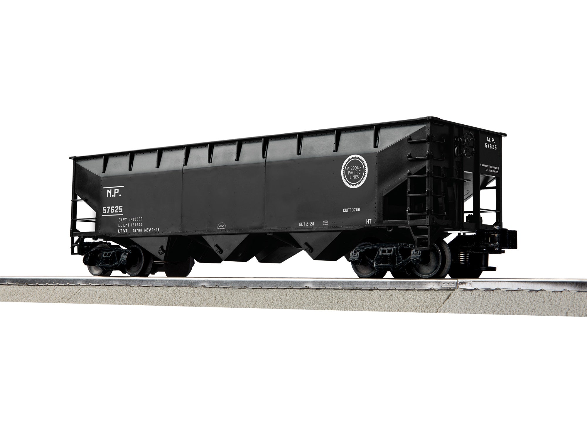 PREORDER Lionel O 2642179 3 Bay AAR Hopper, Missouri Pacific #57625