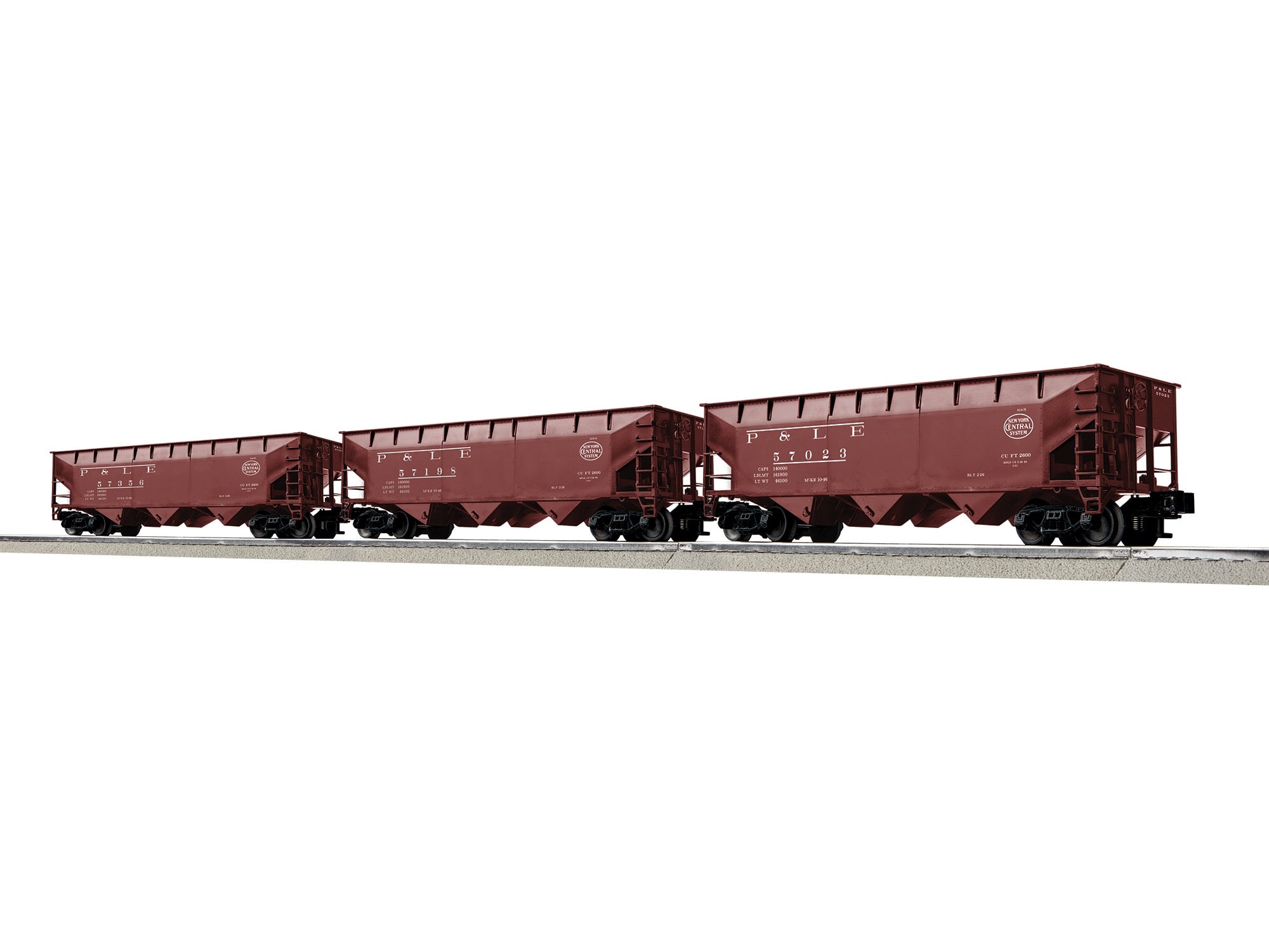 PREORDER Lionel O 2642180 3 Bay AAR Hopper Set A, Pittsburgh & Lake Erie (3-Pack)