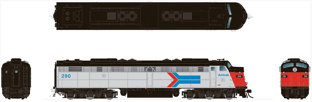 Rapido 28004 HO EMD E8A (DC/Silent): Amtrak - Phase 1: #324