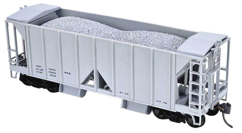Bowser HO 31703 70-Ton Open Side 2 Bay Ballast Car Kits, Data Only