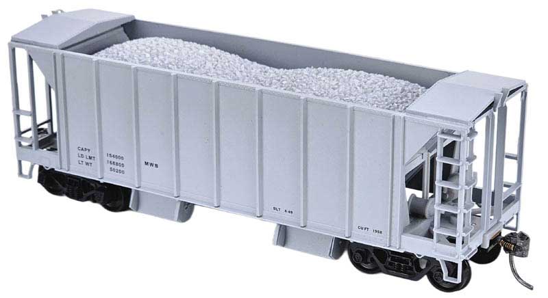 Bowser HO 31704 70-Ton Closed Side 2 Bay Ballast Car Kits, Data Only