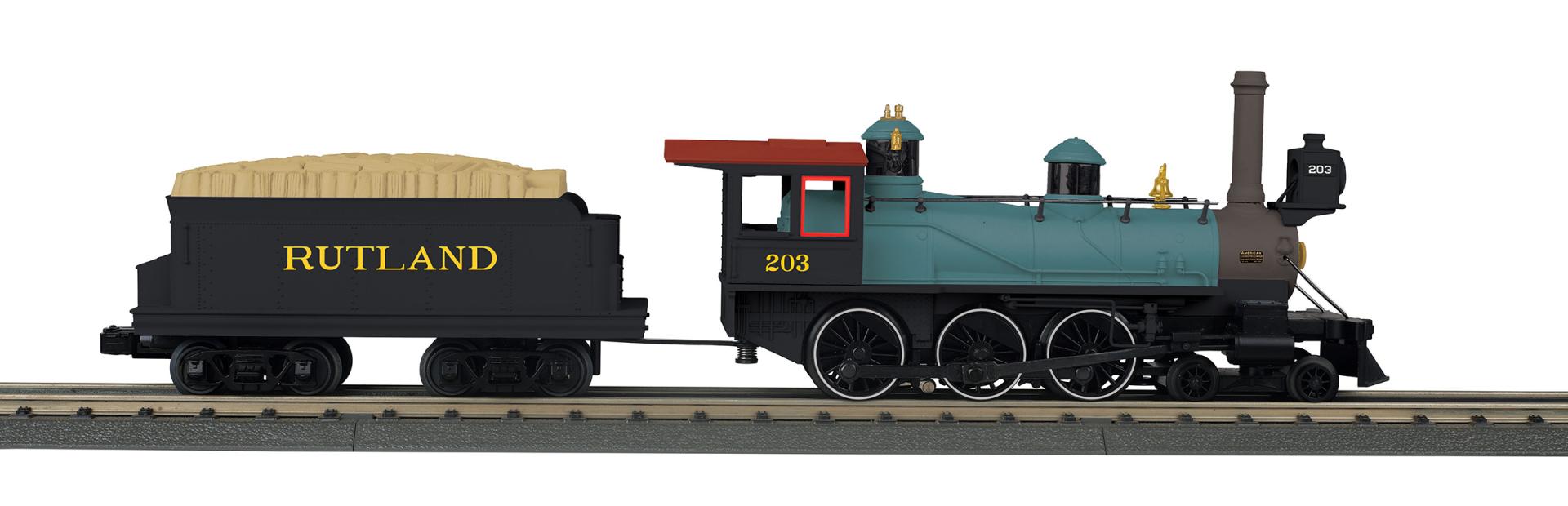 PREORDER MTH RailKing O 30-1911-1 4-6-0 Ten Wheeler Steam Engine, Rutland #203 (ProtoSound 3.0 DCC & Sound Equipped)