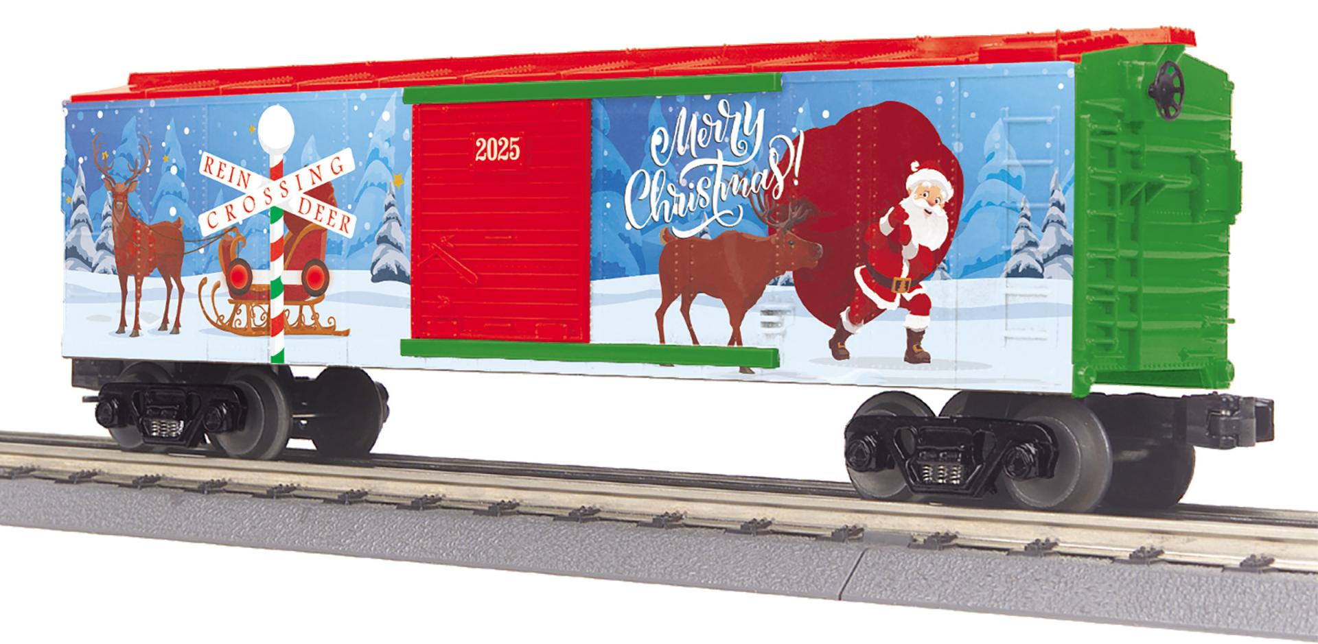 PREORDER MTH 30-71233 O Christmas Box Car w/Blinking LEDs