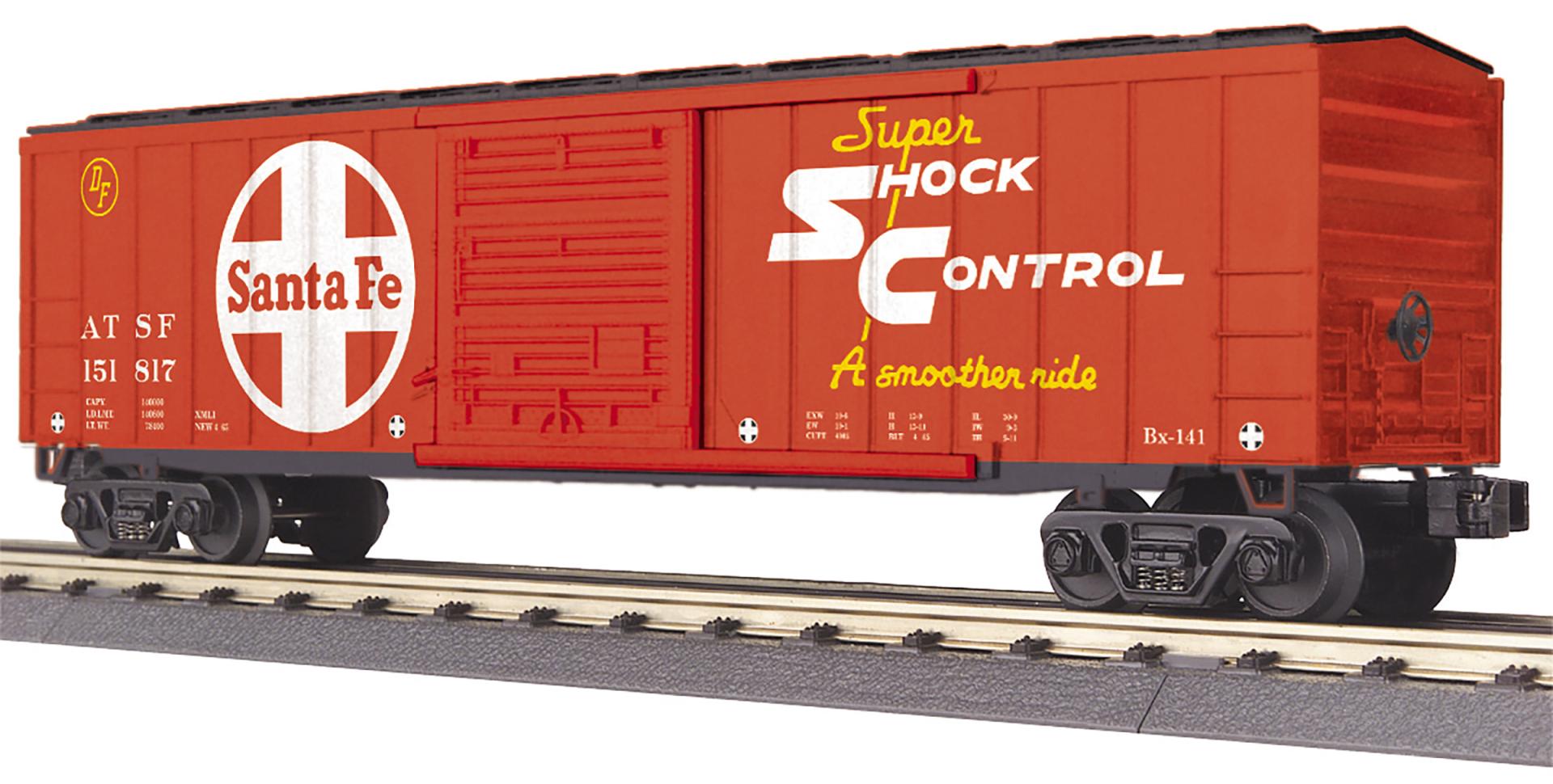 PREORDER MTH RailKing O 30-71294 50' Modern Box Car, Atchison Topeka & Santa Fe