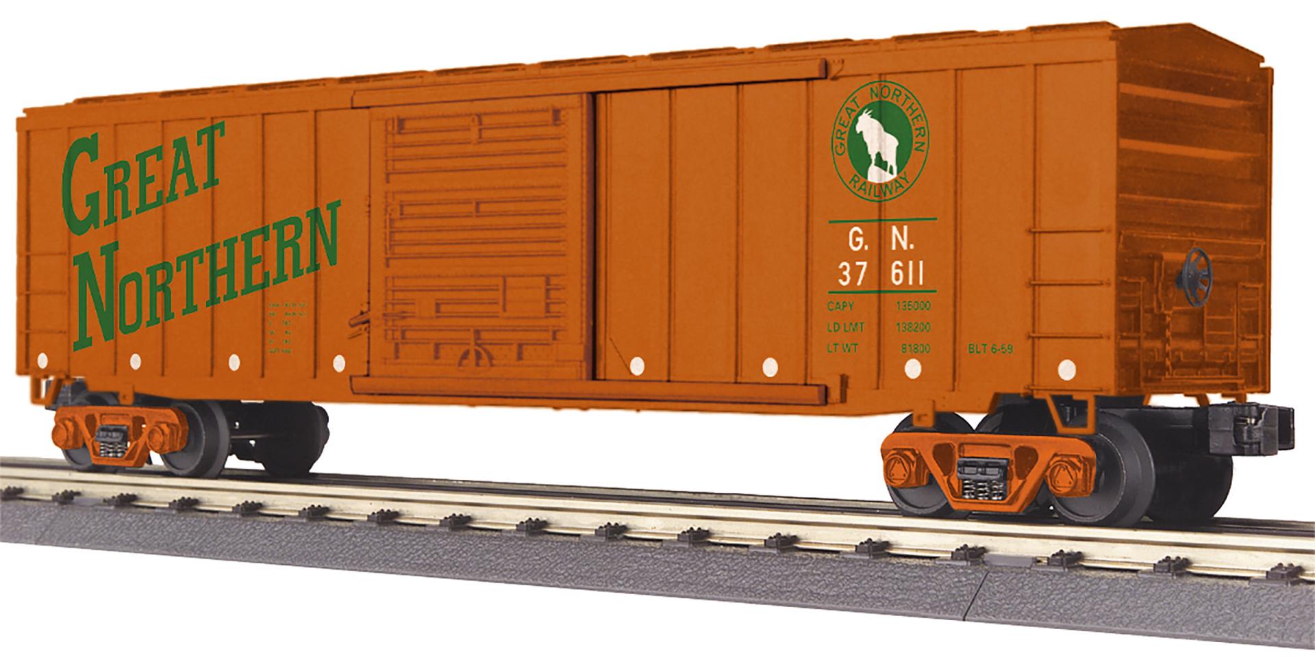 PREORDER MTH RailKing O 30-71295 50' Modern Box Car, Great Northern