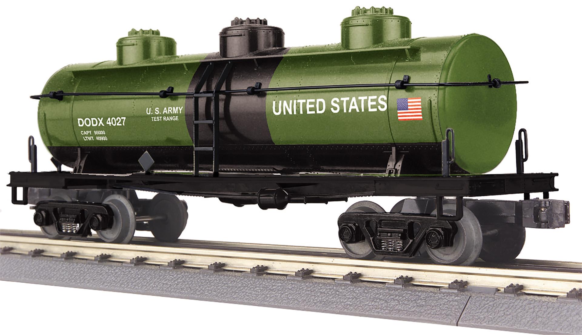 PREORDER MTH RailKing O 30-73661 3-Dome Tank Car, US Army