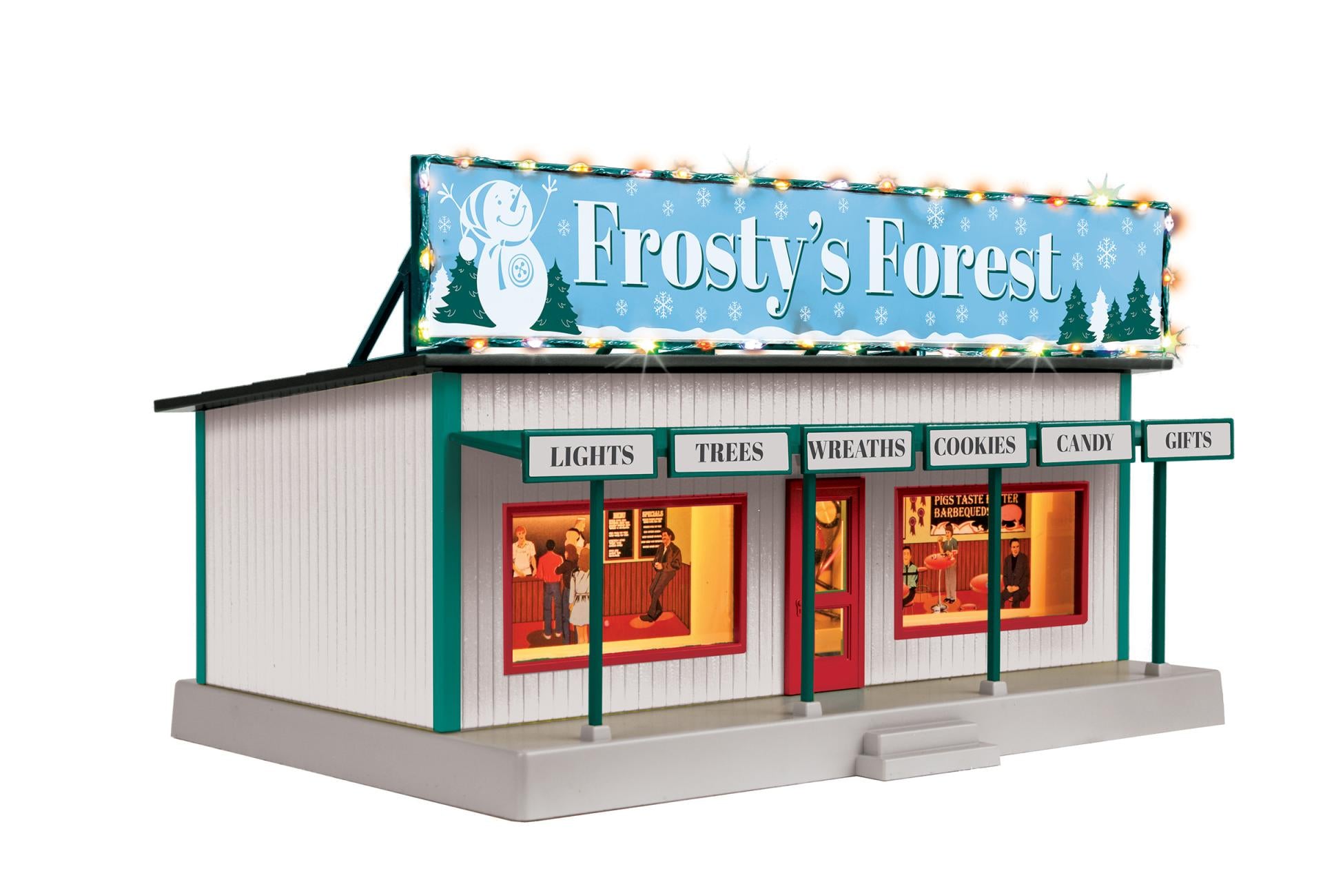 PREORDER MTH 30-90737 O FrostyÂ’s Forest Road Side Stand w/LED Lights