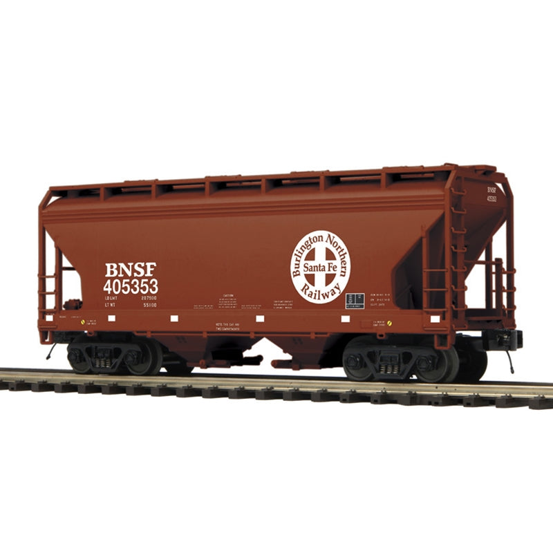 PREORDER Atlas O 3002888 2-Bay Centerflow Covered Hopper, 2-Rail, Premier, Burlington Northern Santa Fe