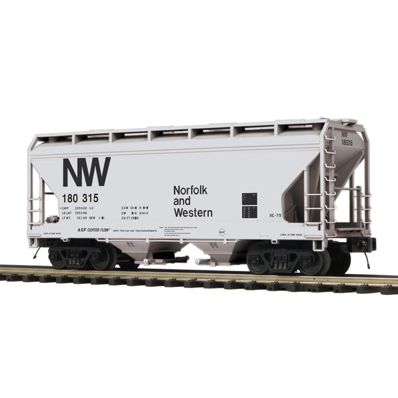 PREORDER Atlas O 3001890 2-Bay Centerflow Covered Hopper, 3-Rail, Premier, Norfolk & Western