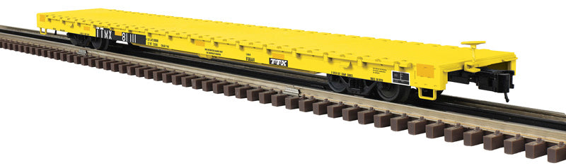 PREORDER Atlas Trainman O 3002933 2-Rail 68' Flatcar, TTX TTMX