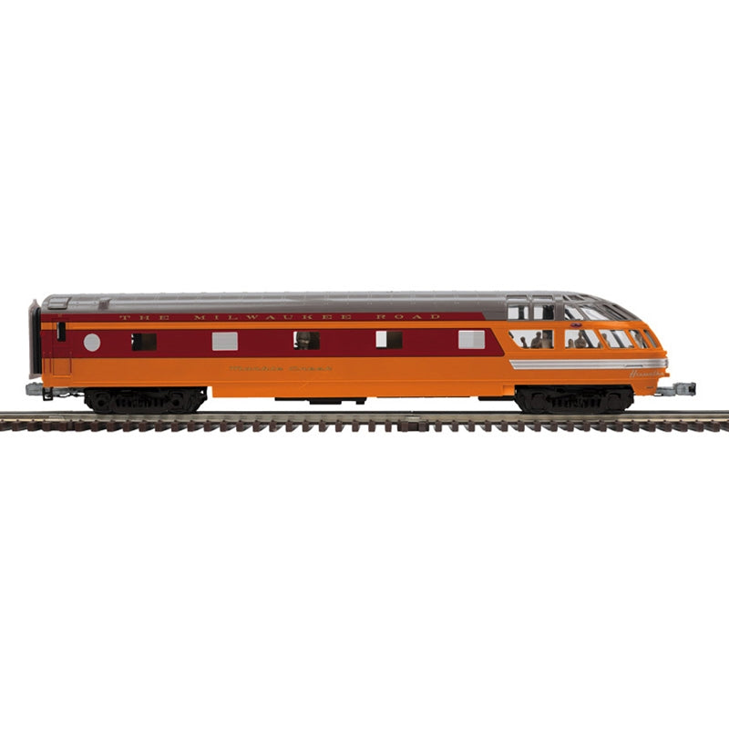 PREORDER Atlas Premier O 3001958 3-Rail 70' Streamlined Skytop Observation, Milwaukee Road Marble Creek
