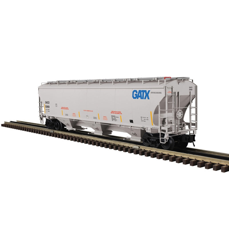 PREORDER Atlas Master Line O 3002922 2-Rail Trinity 5161 Cubic Foot Covered Hopper, GATX