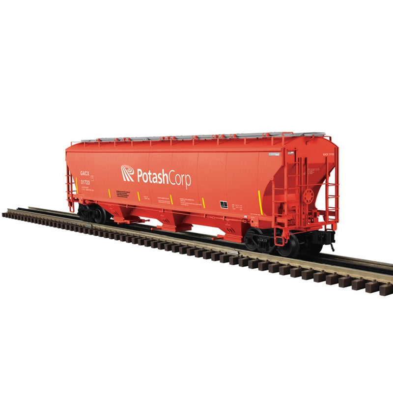 PREORDER Atlas Master Line O 3001923 3-Rail Trinity 5161 Cubic Foot Covered Hopper, Potash GACX