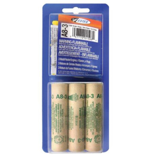 Estes Rockets 10017 A8-3 Engines 3pk (1598)