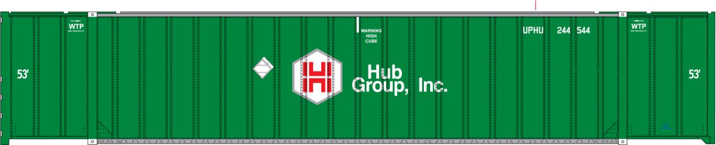 PREORDER Intermountain HO 30621-11 53' Container, HUB Group #244791/245163 (2-Pack)