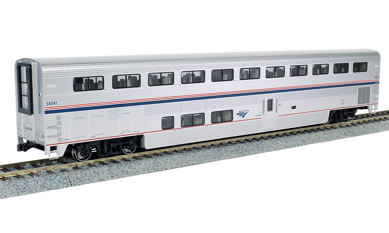 PREORDER Kato HO Superliner I Coach, Amtrak Phase VI #34034