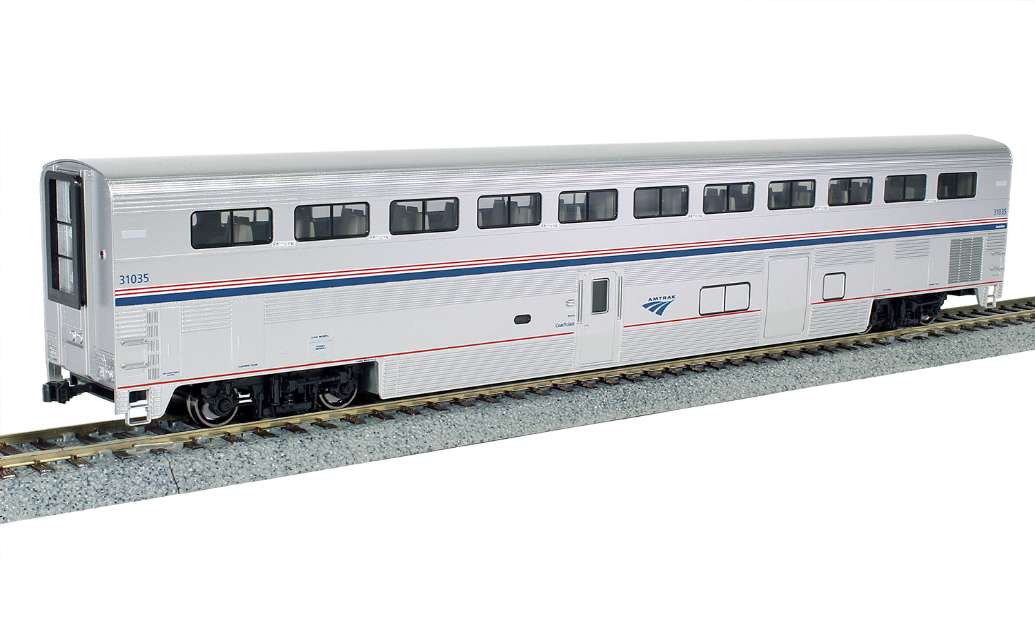 PREORDER Kato HO Superliner I Coach-Baggage, Amtrak Phase VI #31003