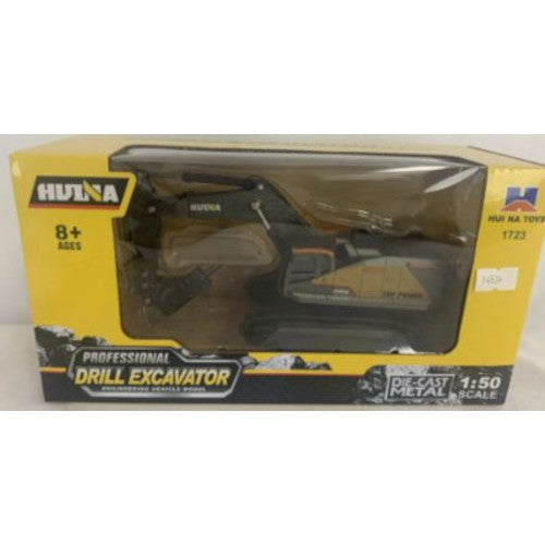 Imex 14534 Diecast Drill Excavator Yellow 1:50