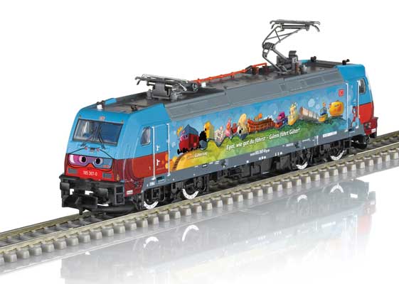 PREORDER Minitrix N T16906 Bombardier Traxx F 140 AC 2 Class 185.2 Electric, German Railroad #185 367-0 Gunni Guterzug (DCC and Sound)