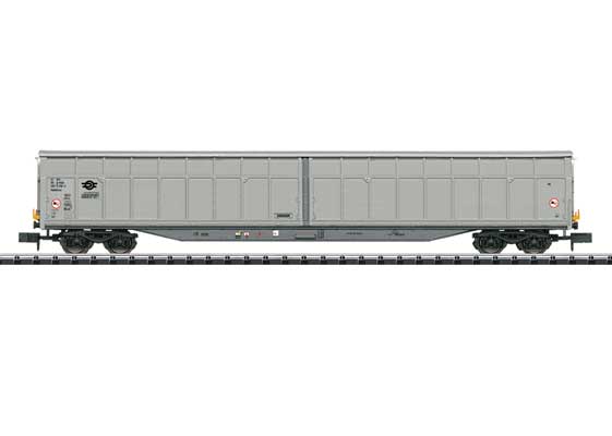 PREORDER Minitrix N T18448 Type Habbinss High-Capacity Sliding-Wall Boxcar, Hungarian State Railroad