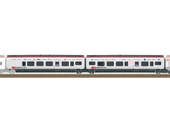 PREORDER Minitrix HO T23285 Intermediate Car Add-On for Class RABe 501 Giruno, Swiss Federal Railways SBB Type J