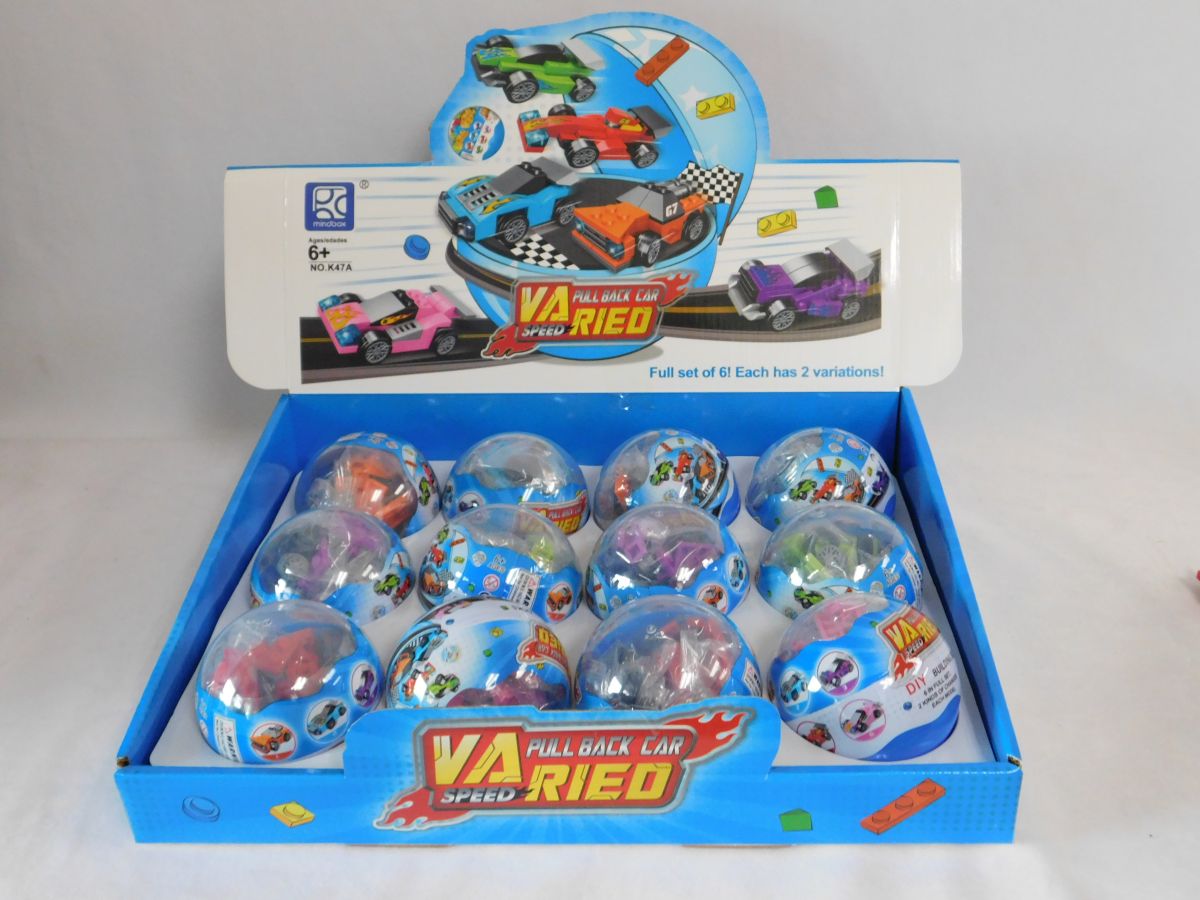 Jie Star K47A Mini Pullback Cars Egg Display $4.99