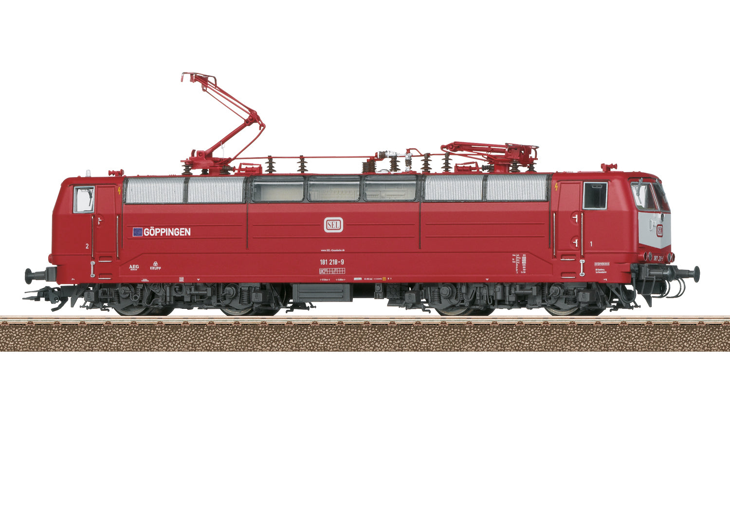 PREORDER Minitrix HO 25186 Class 181.2 Electric Locomotive, Schluenss Railroad Logistics #181 218-9 (DCC & Sound Equipped)