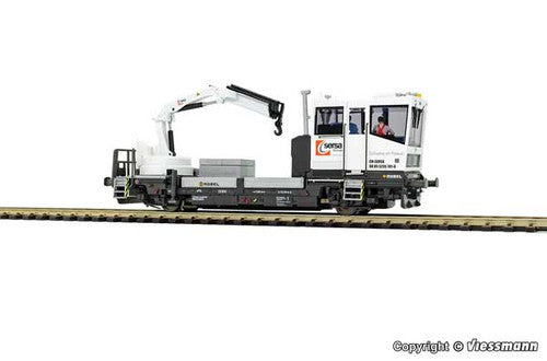 Viessmann Modellspielwaren HO 2630 Robel 54.22 Track Maintenance Car with Working Crane, Sersa (DCC and Sound)