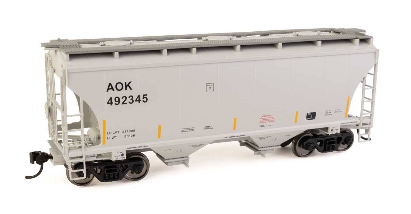 PREORDER Walthers Mainline HO 910-49301 39' Trinity 3281 2-Bay Covered Hopper, Arkansas-Oklahoma #492345