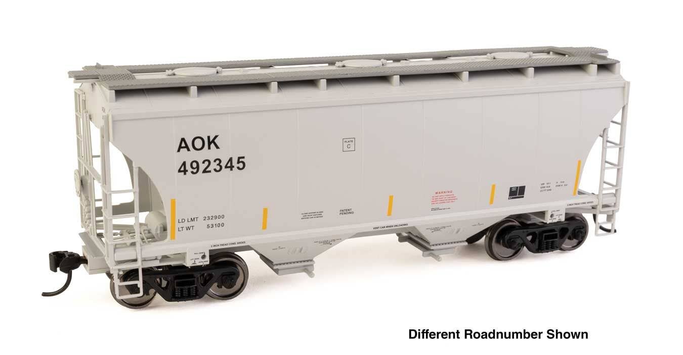 PREORDER Walthers Mainline HO 910-49304 39' Trinity 3281 2-Bay Covered Hopper, Arkansas-Oklahoma #492574