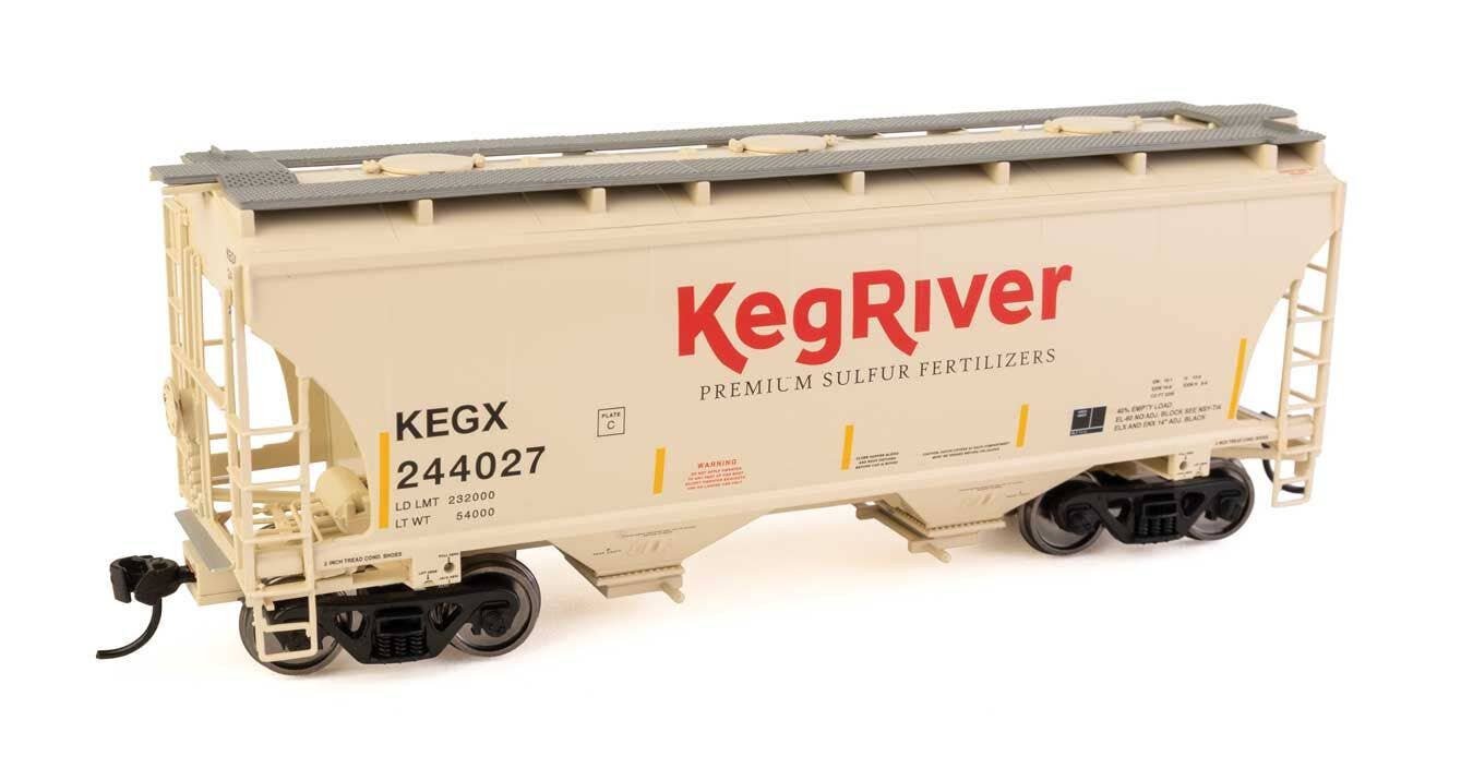 PREORDER Walthers Mainline HO 910-49313 39' Trinity 3281 2-Bay Covered Hopper, Keg River #244027