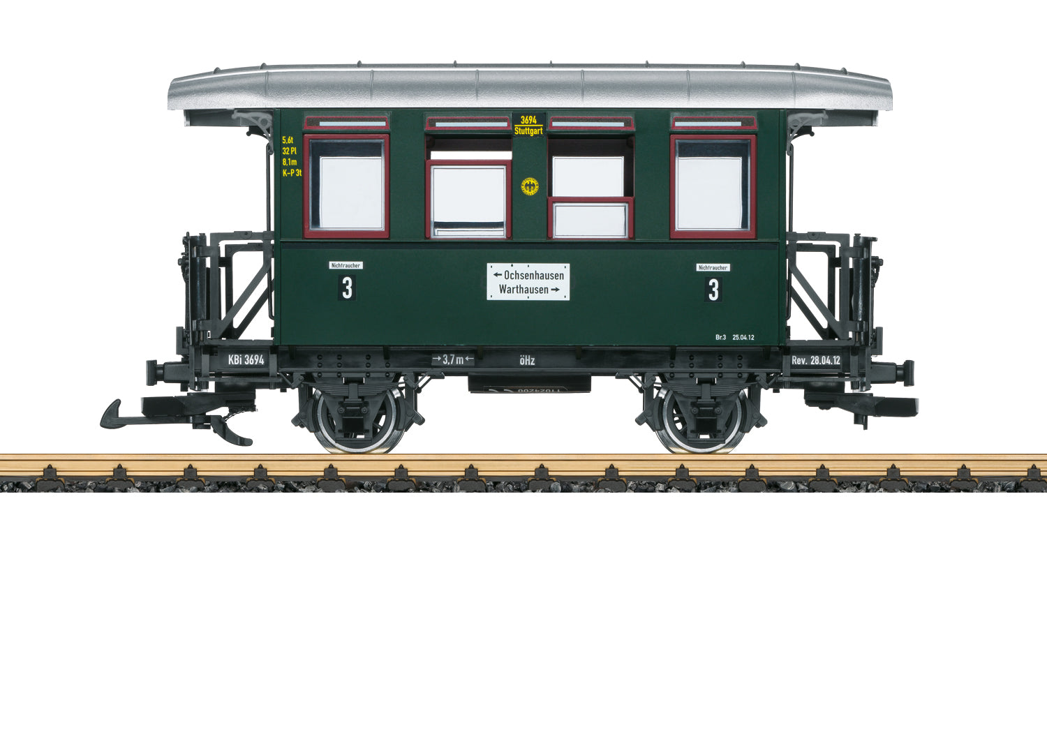 PREORDER LGB G 33078 2-Axle Coach Car, Ochsle Museum #3694