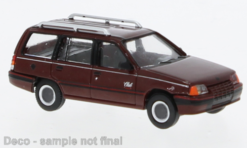 PREORDER Brekina HO PCX870499 Opel Kadett E CarAVan Station Wagon, Wine Red | 34.19