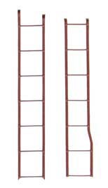 Kadee KAD2102 40' PS-1 Box Car Ladder Set -- (Box Car Red) Includes Ends & Sides, HO Scale