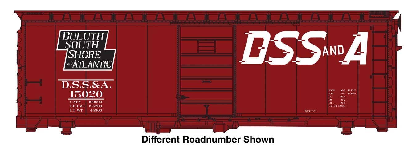 PREORDER Walthers Mainline HO 910-45512 40' PS-1 Boxcar, Duluth South Shore & Atlantic #15036