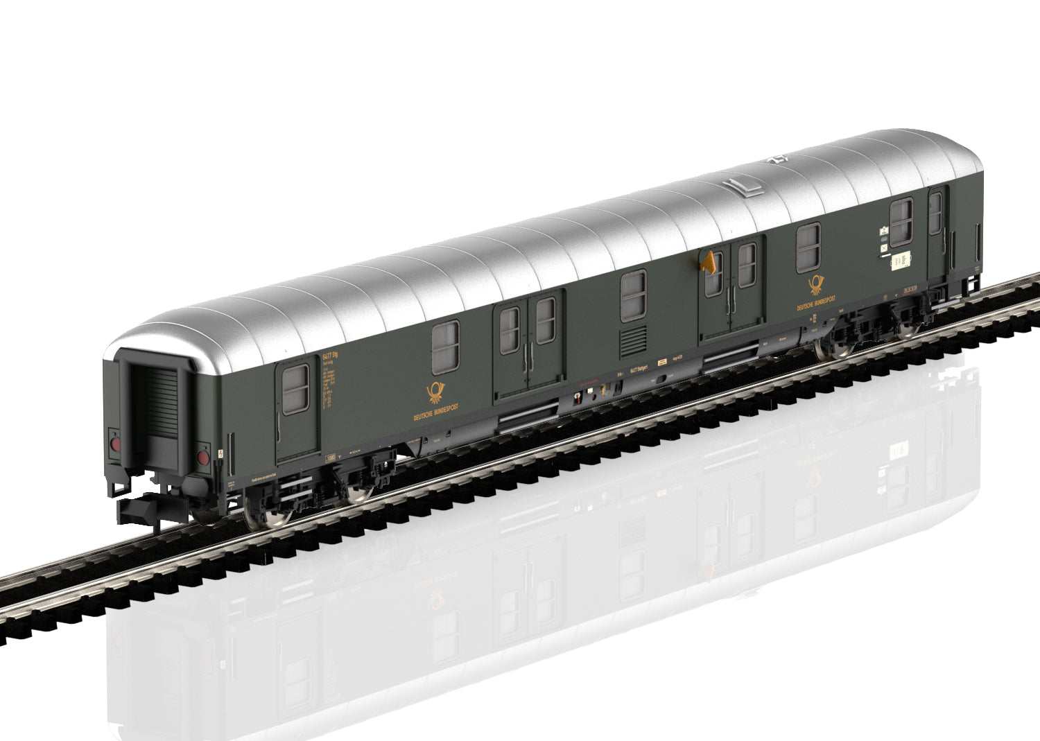 PREORDER Minitrix N 18660 4mg-bI/26 Mail Car, German Federal Postal System