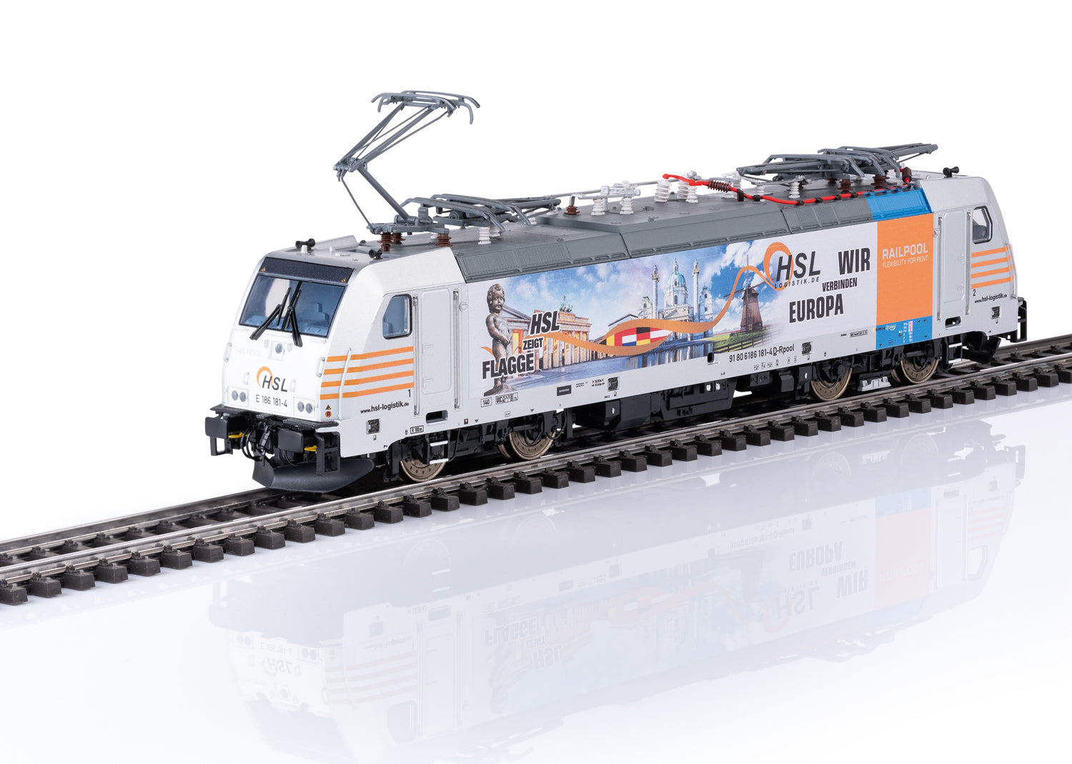 PREORDER Minitrix HO 25803 TRAXX 2 Class E 186 Electric, Railpool HSL #186 181-4 (DCC & Sound Equipped)