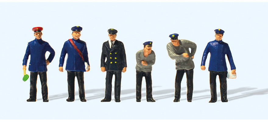 Preiser HO 12447 German Railway Personnel, 1925 (6-Pack)